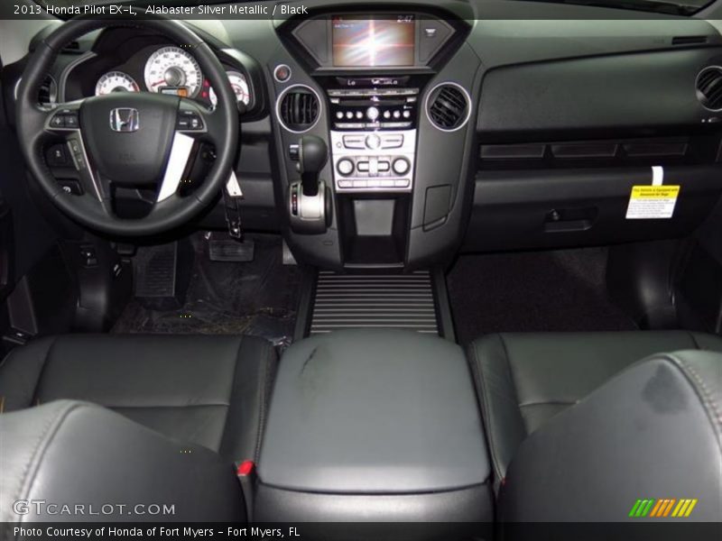 Alabaster Silver Metallic / Black 2013 Honda Pilot EX-L