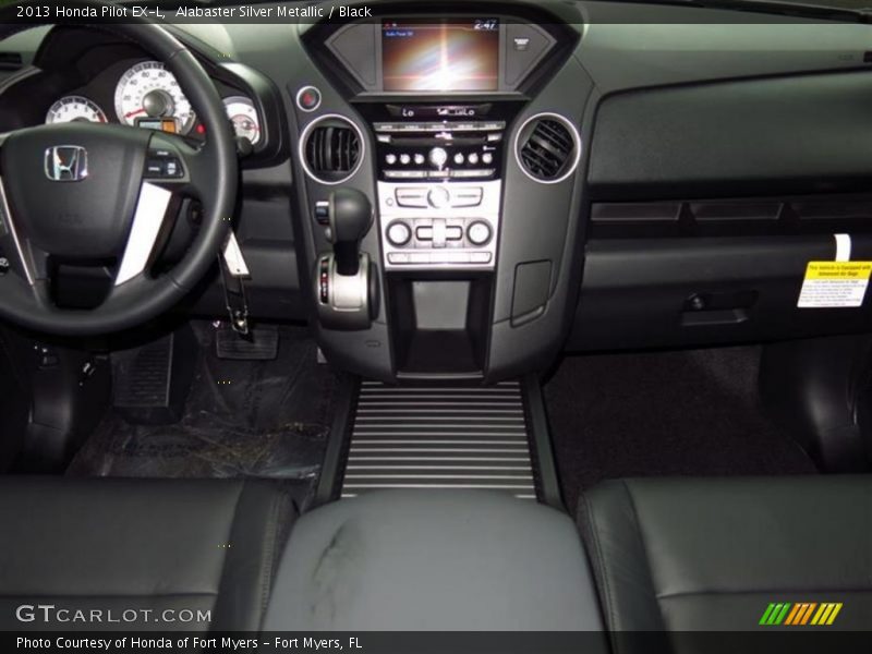 Alabaster Silver Metallic / Black 2013 Honda Pilot EX-L