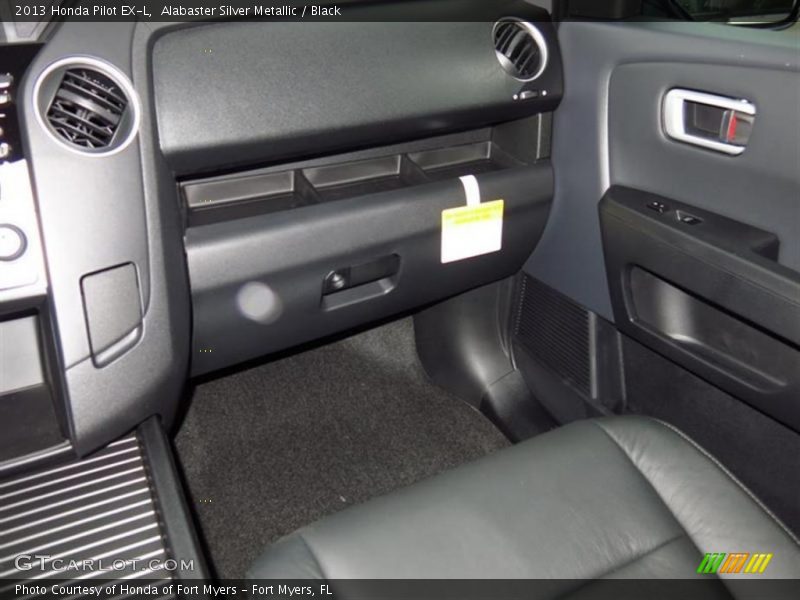 Alabaster Silver Metallic / Black 2013 Honda Pilot EX-L
