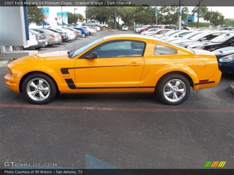 Grabber Orange / Dark Charcoal 2007 Ford Mustang V6 Premium Coupe