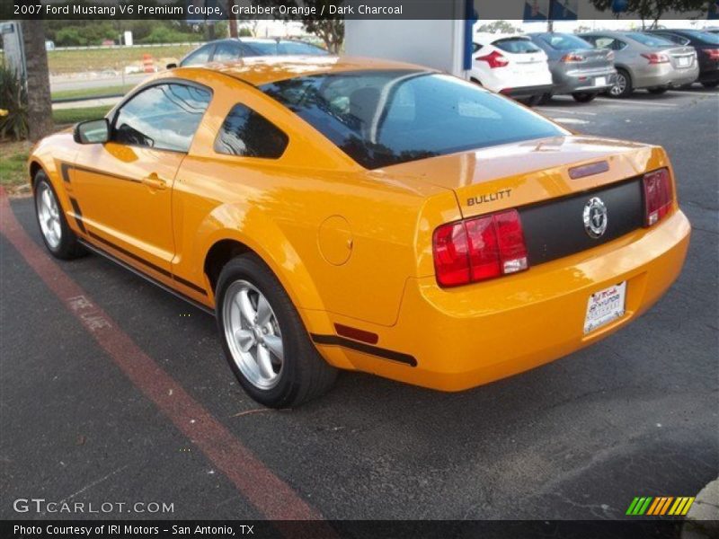 Grabber Orange / Dark Charcoal 2007 Ford Mustang V6 Premium Coupe