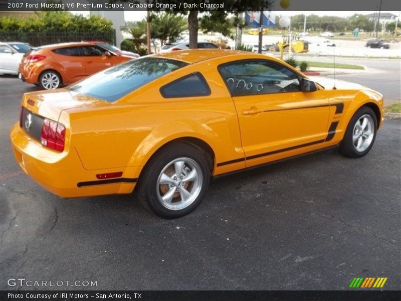Grabber Orange / Dark Charcoal 2007 Ford Mustang V6 Premium Coupe