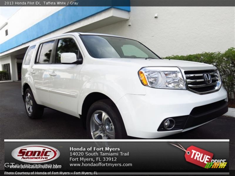 Taffeta White / Gray 2013 Honda Pilot EX