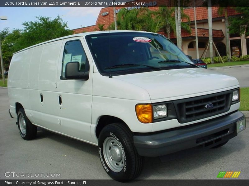 Oxford White / Medium Flint Grey 2006 Ford E Series Van E150 Commercial