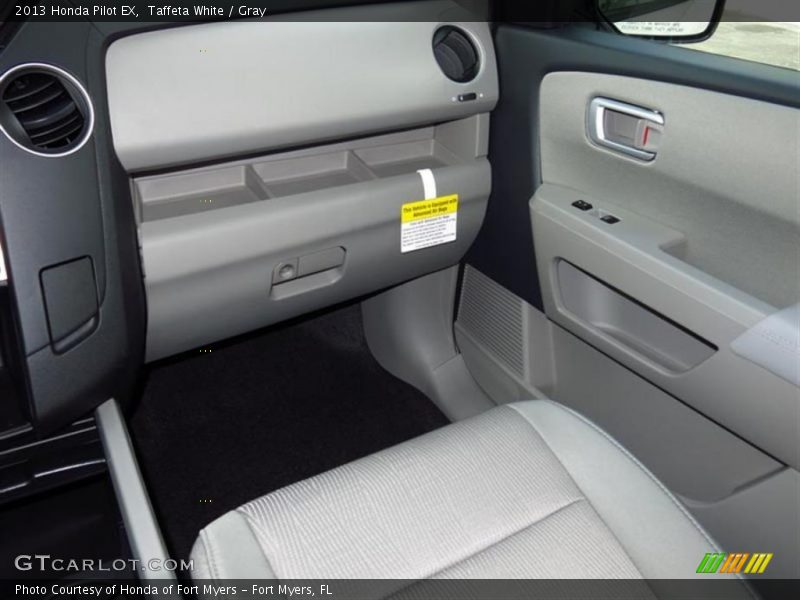 Taffeta White / Gray 2013 Honda Pilot EX