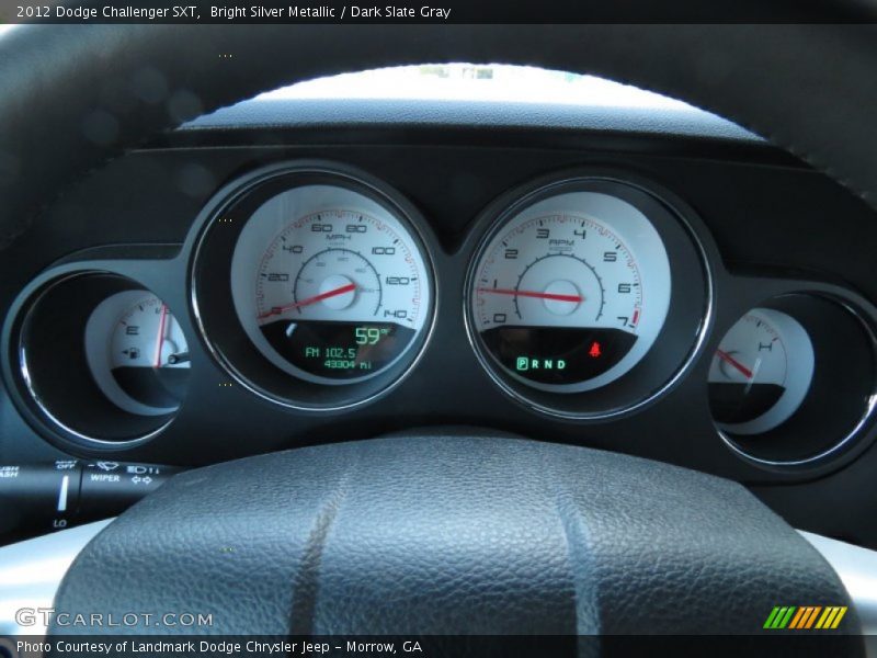 Bright Silver Metallic / Dark Slate Gray 2012 Dodge Challenger SXT