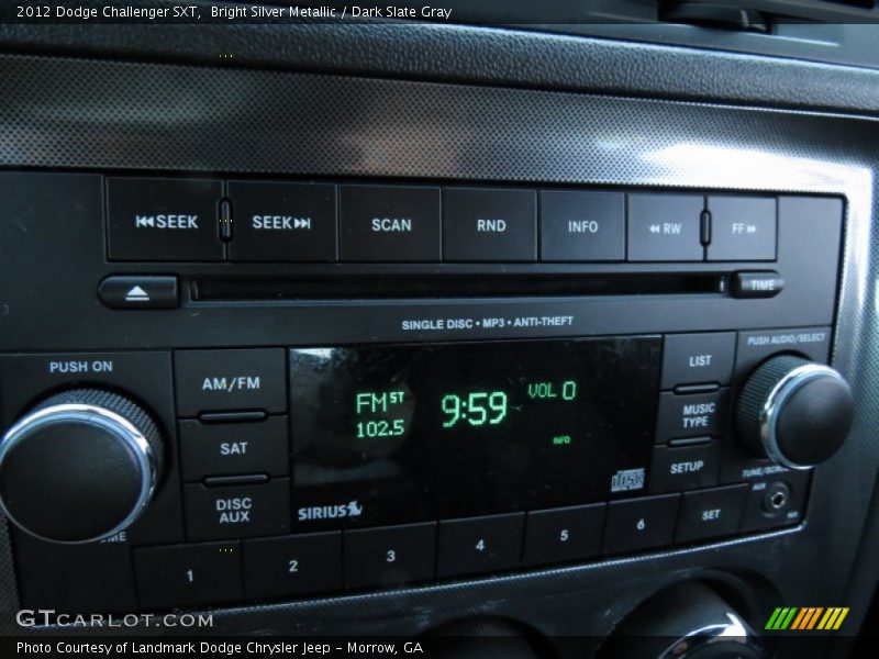 Bright Silver Metallic / Dark Slate Gray 2012 Dodge Challenger SXT