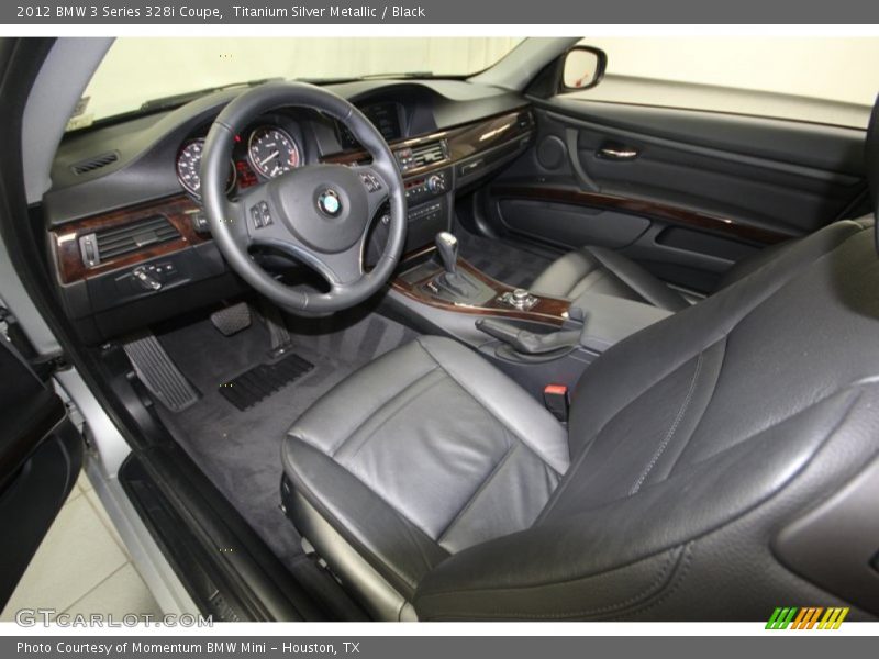 Titanium Silver Metallic / Black 2012 BMW 3 Series 328i Coupe