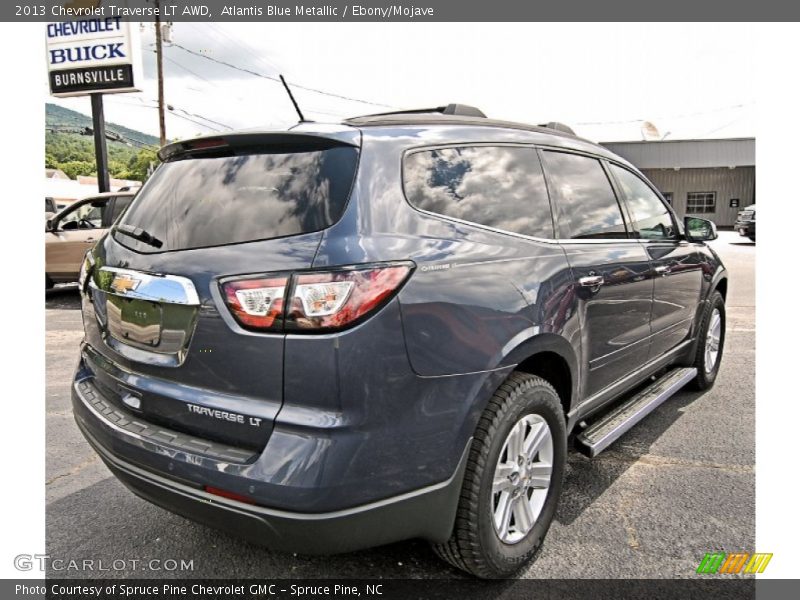Atlantis Blue Metallic / Ebony/Mojave 2013 Chevrolet Traverse LT AWD