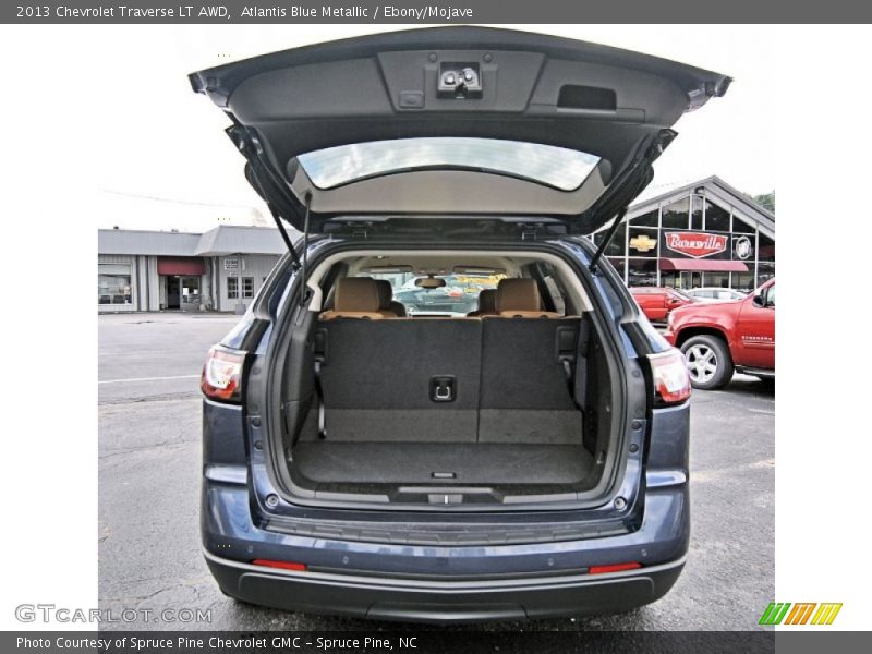 Atlantis Blue Metallic / Ebony/Mojave 2013 Chevrolet Traverse LT AWD