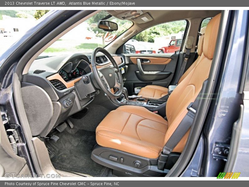 Atlantis Blue Metallic / Ebony/Mojave 2013 Chevrolet Traverse LT AWD