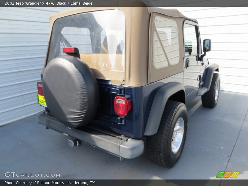 Black / Camel Beige 2002 Jeep Wrangler X 4x4
