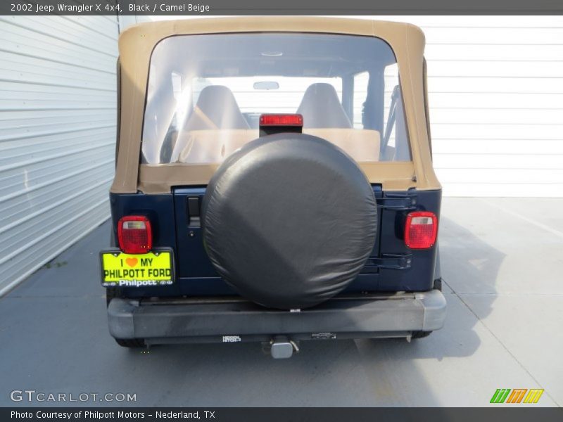 Black / Camel Beige 2002 Jeep Wrangler X 4x4