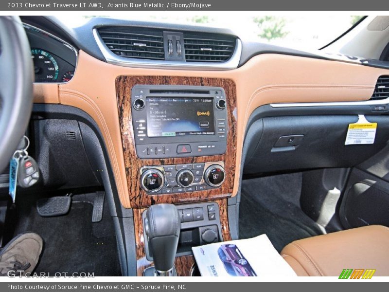 Atlantis Blue Metallic / Ebony/Mojave 2013 Chevrolet Traverse LT AWD