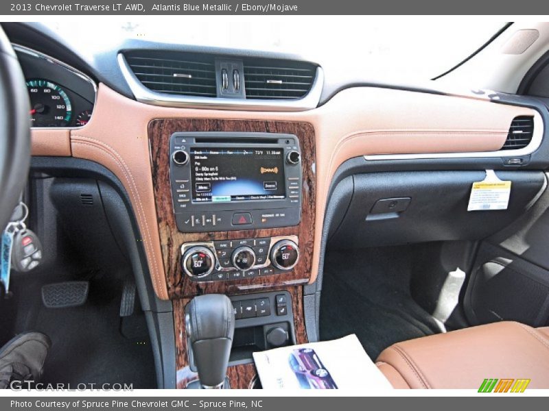 Atlantis Blue Metallic / Ebony/Mojave 2013 Chevrolet Traverse LT AWD