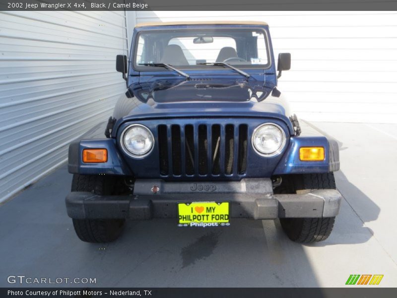 Black / Camel Beige 2002 Jeep Wrangler X 4x4