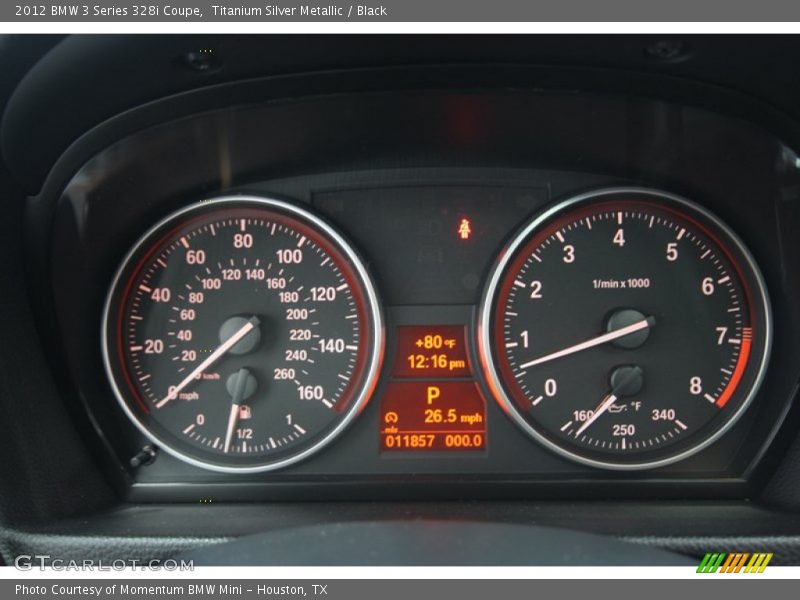 Titanium Silver Metallic / Black 2012 BMW 3 Series 328i Coupe