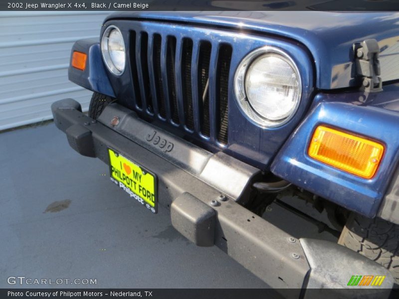 Black / Camel Beige 2002 Jeep Wrangler X 4x4