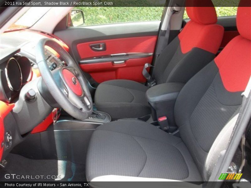 Shadow Black / Red/Black Sport Cloth 2011 Kia Soul Sport
