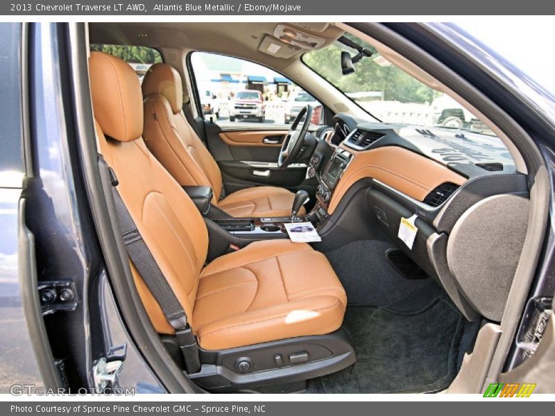 Atlantis Blue Metallic / Ebony/Mojave 2013 Chevrolet Traverse LT AWD