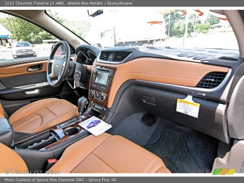 Atlantis Blue Metallic / Ebony/Mojave 2013 Chevrolet Traverse LT AWD