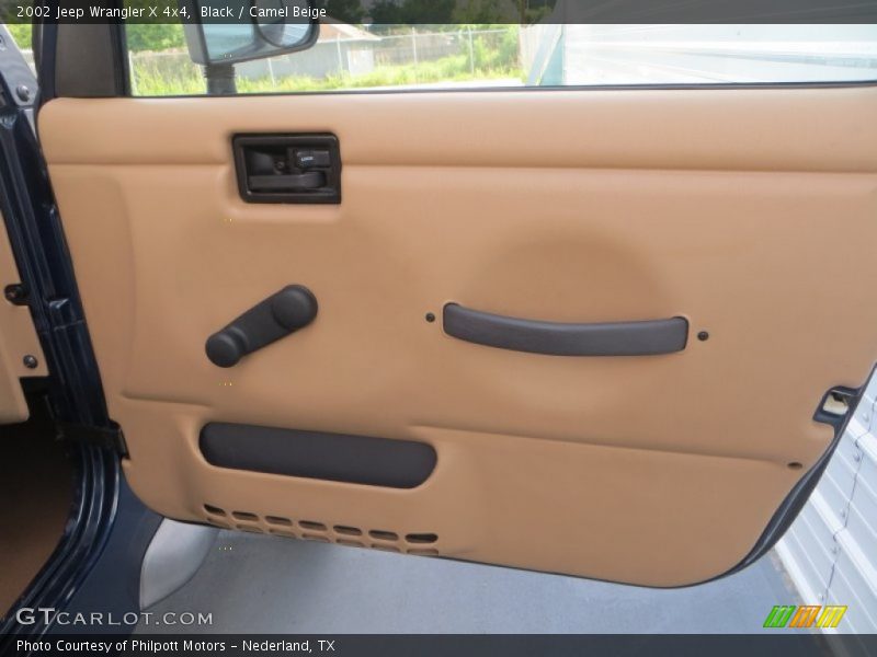 Black / Camel Beige 2002 Jeep Wrangler X 4x4