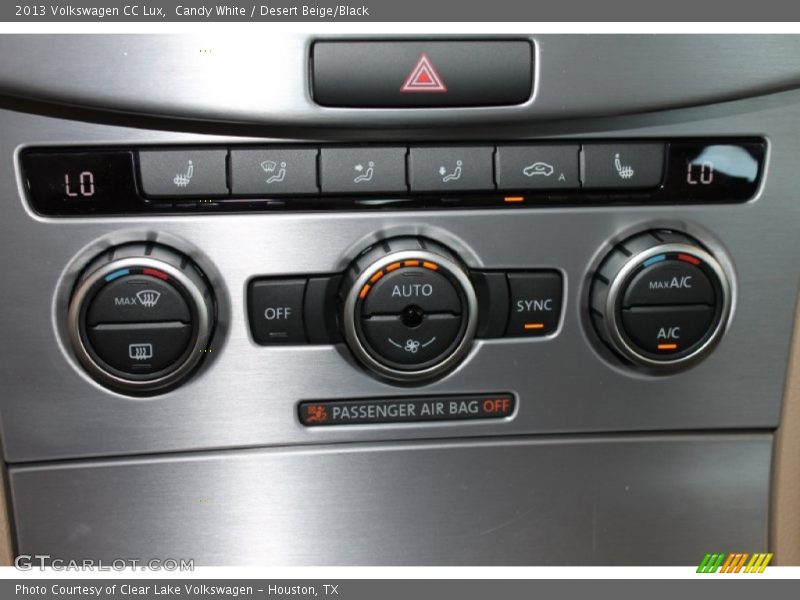 Candy White / Desert Beige/Black 2013 Volkswagen CC Lux