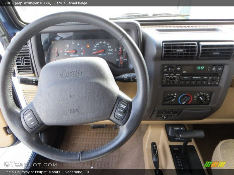 Black / Camel Beige 2002 Jeep Wrangler X 4x4