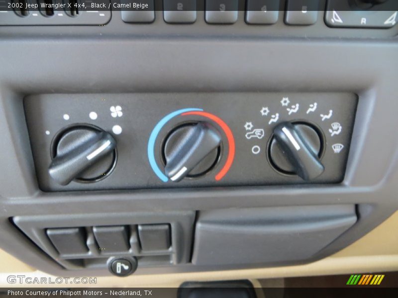 Black / Camel Beige 2002 Jeep Wrangler X 4x4