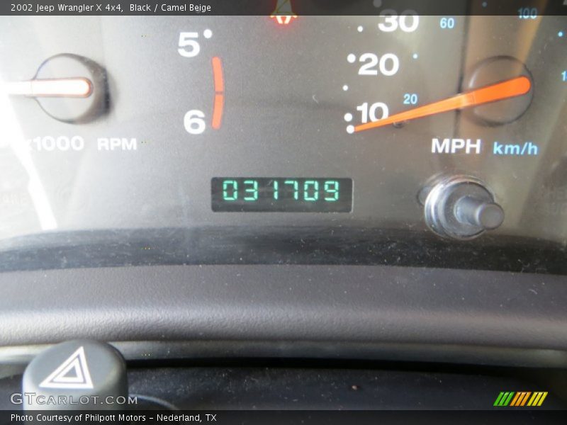 Black / Camel Beige 2002 Jeep Wrangler X 4x4