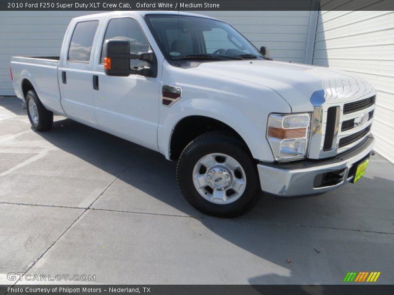 Oxford White / Medium Stone 2010 Ford F250 Super Duty XLT Crew Cab