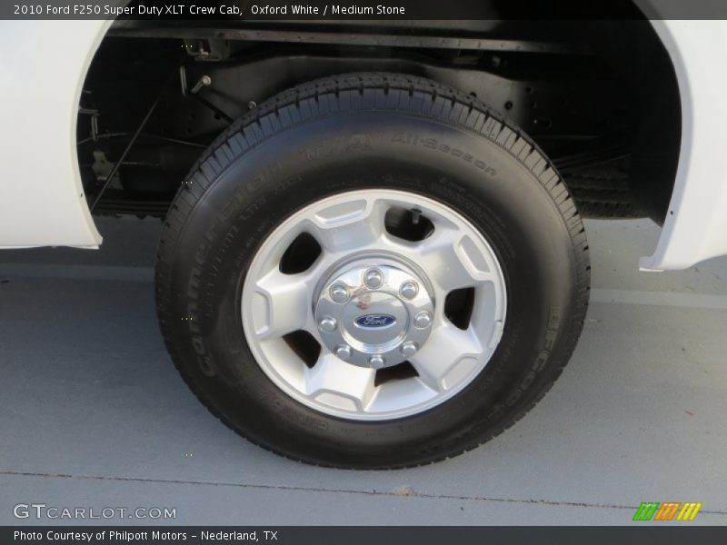 Oxford White / Medium Stone 2010 Ford F250 Super Duty XLT Crew Cab