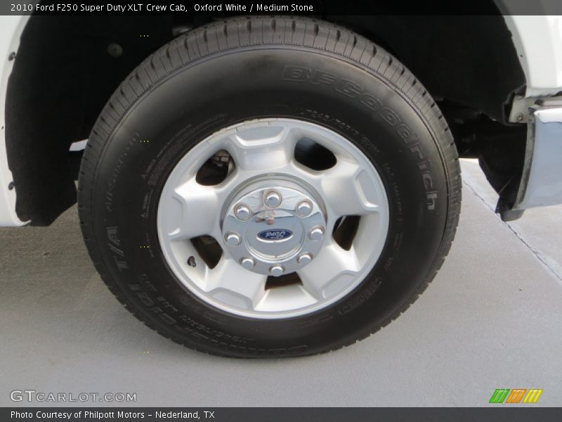 Oxford White / Medium Stone 2010 Ford F250 Super Duty XLT Crew Cab