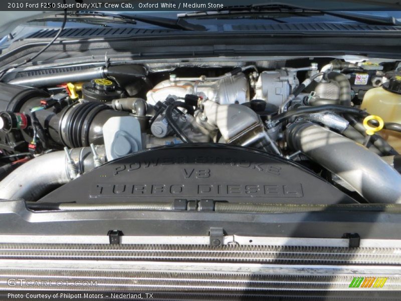 Oxford White / Medium Stone 2010 Ford F250 Super Duty XLT Crew Cab