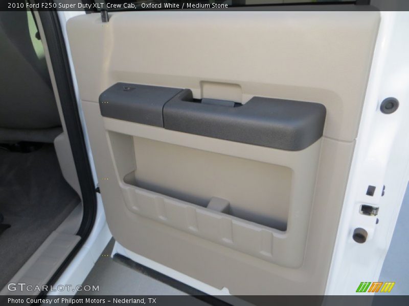 Oxford White / Medium Stone 2010 Ford F250 Super Duty XLT Crew Cab