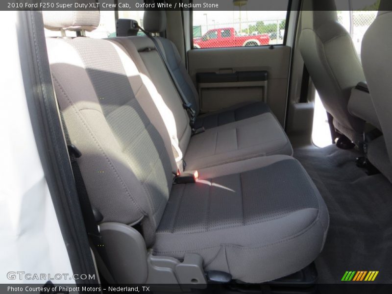 Oxford White / Medium Stone 2010 Ford F250 Super Duty XLT Crew Cab
