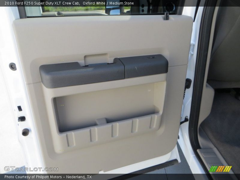 Oxford White / Medium Stone 2010 Ford F250 Super Duty XLT Crew Cab