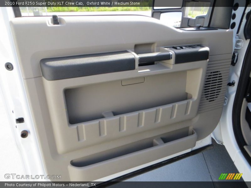 Oxford White / Medium Stone 2010 Ford F250 Super Duty XLT Crew Cab