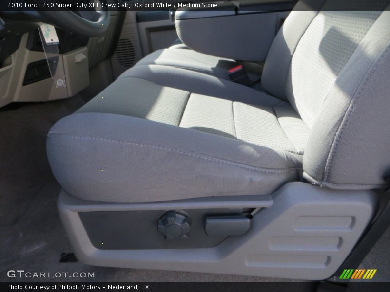Oxford White / Medium Stone 2010 Ford F250 Super Duty XLT Crew Cab