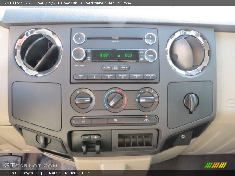 Oxford White / Medium Stone 2010 Ford F250 Super Duty XLT Crew Cab