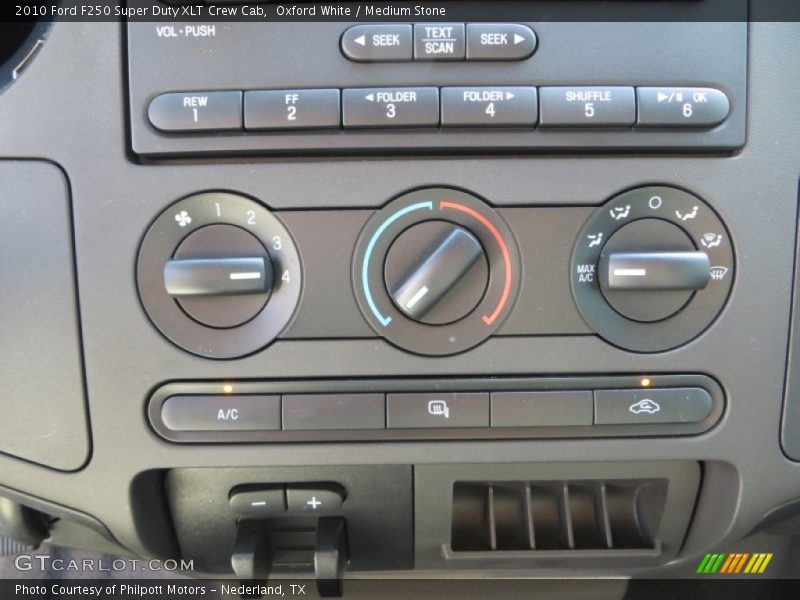 Oxford White / Medium Stone 2010 Ford F250 Super Duty XLT Crew Cab