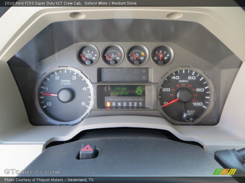Oxford White / Medium Stone 2010 Ford F250 Super Duty XLT Crew Cab