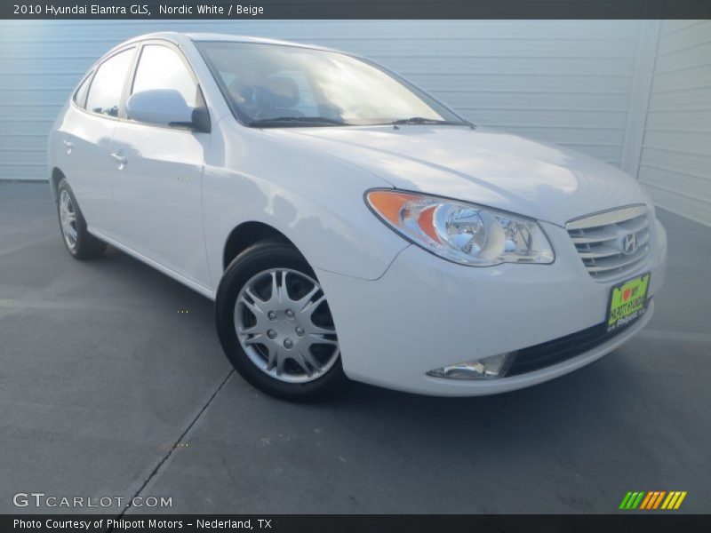 Nordic White / Beige 2010 Hyundai Elantra GLS