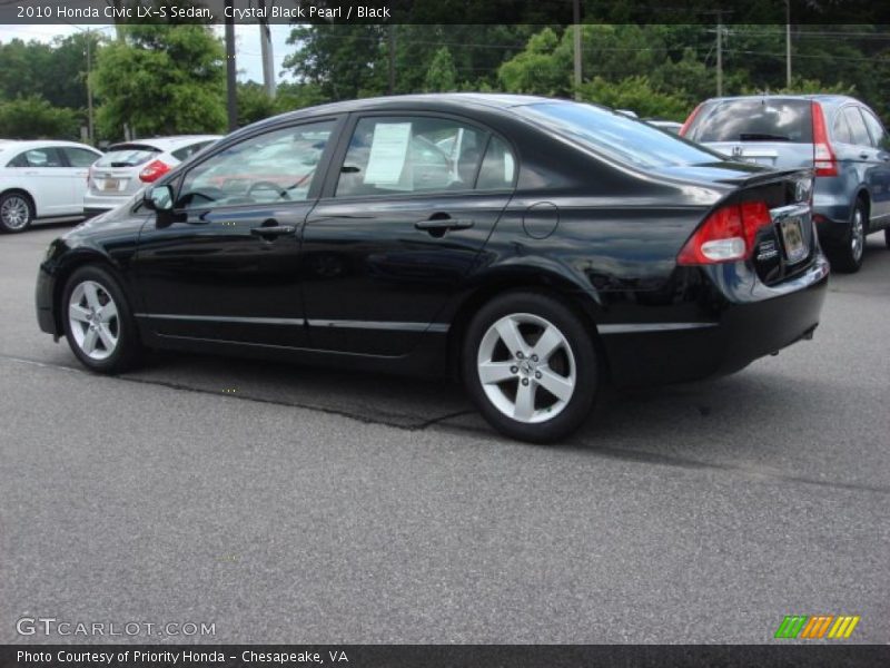Crystal Black Pearl / Black 2010 Honda Civic LX-S Sedan