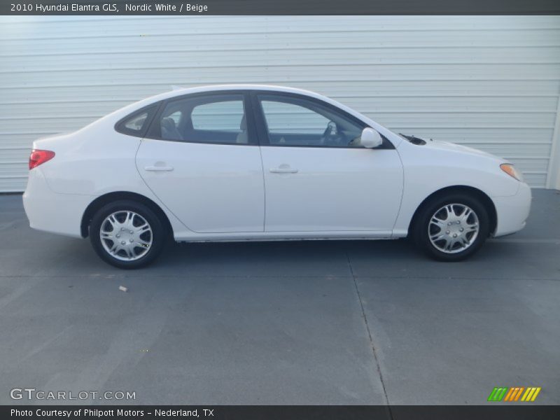 Nordic White / Beige 2010 Hyundai Elantra GLS