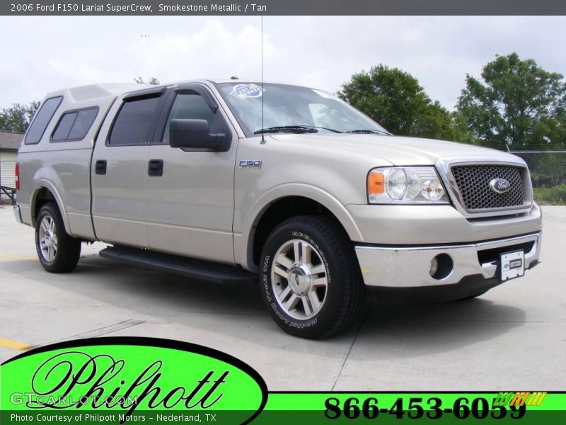Smokestone Metallic / Tan 2006 Ford F150 Lariat SuperCrew