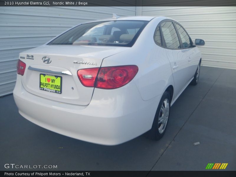 Nordic White / Beige 2010 Hyundai Elantra GLS