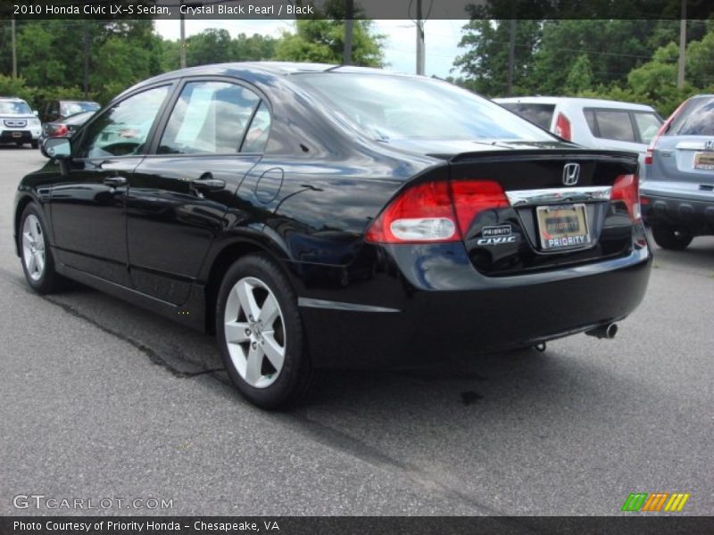 Crystal Black Pearl / Black 2010 Honda Civic LX-S Sedan