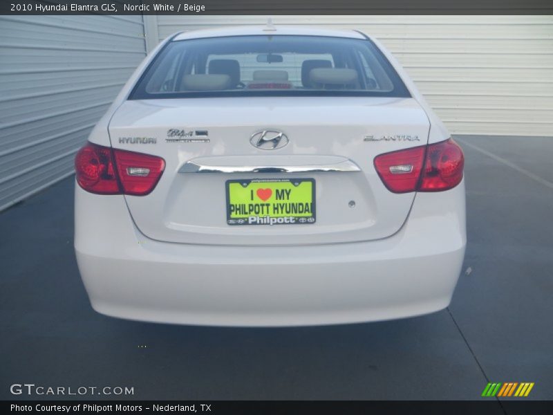 Nordic White / Beige 2010 Hyundai Elantra GLS