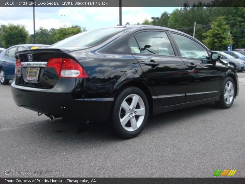 Crystal Black Pearl / Black 2010 Honda Civic LX-S Sedan